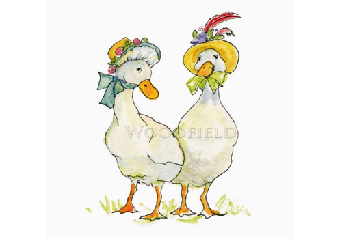  Woodfield Press Beaks & Bonnets Gift Enclosure Card 