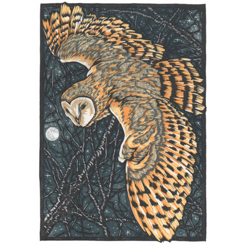  Artists to Watch Moonlight Owl Blank Card 