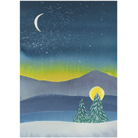 Aurora with Trees & Moon Boxed Cards
