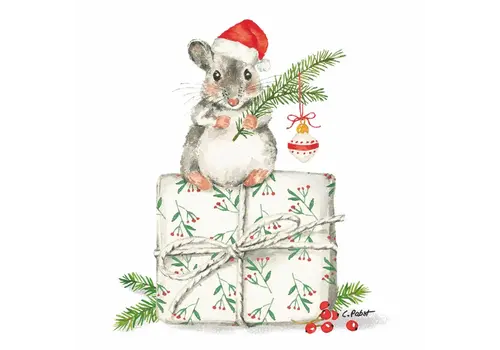  Paper Products Design Christmas Mouse Beverage Napkins 