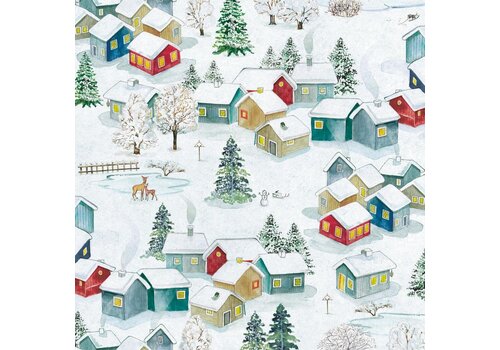  Paper Products Design Paesaggio d'Inverno Beverage Napkins 
