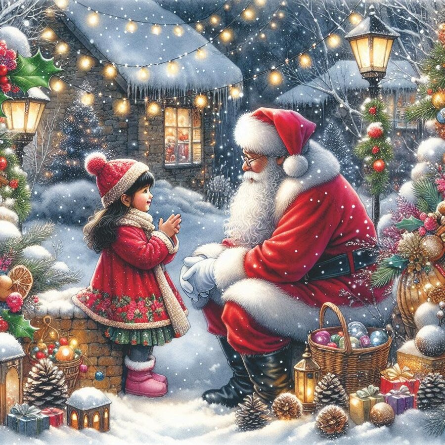 Talking to Santa Beverage Napkins