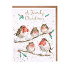 Wrendale Designs A Family Christmas Robins Card