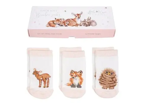  Wrendale Designs Little Forest Baby Socks (set of 3) 