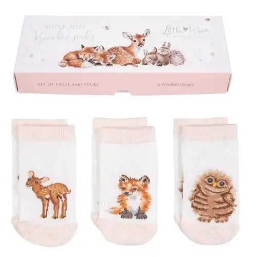  Wrendale Designs Little Forest Baby Socks (set of 3) 