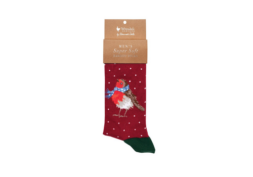  Wrendale Designs Men's Christmas Socks Season's Tweetings 