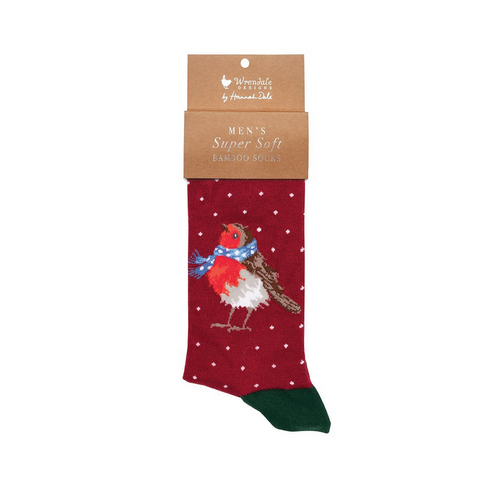  Wrendale Designs Men's Christmas Socks Season's Tweetings 
