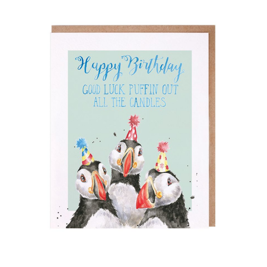 Puffins Birthday Card