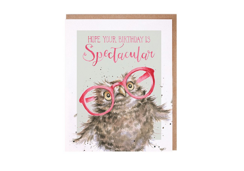  Wrendale Designs Spectacular Owl Birthday Card 