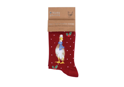  Wrendale Designs Women's Christmas Socks Duck 