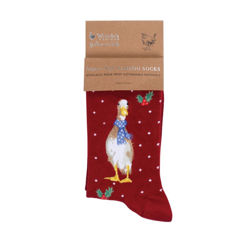  Wrendale Designs Women's Christmas Socks Duck 