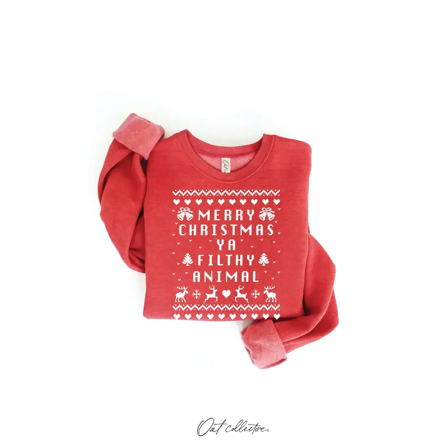 MERRY CHRISTMAS YA Sweatshirt Cranberry Heather