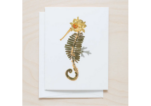  Petal People Press Seahorse Card 