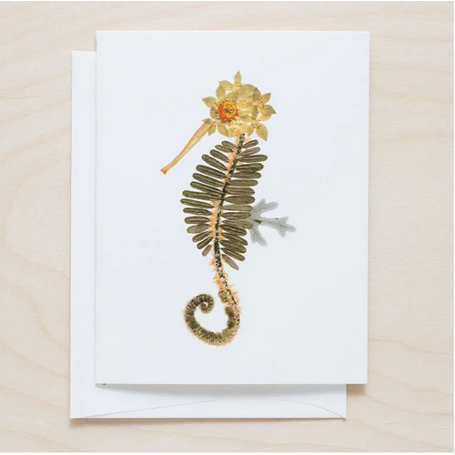  Petal People Press Seahorse Card 
