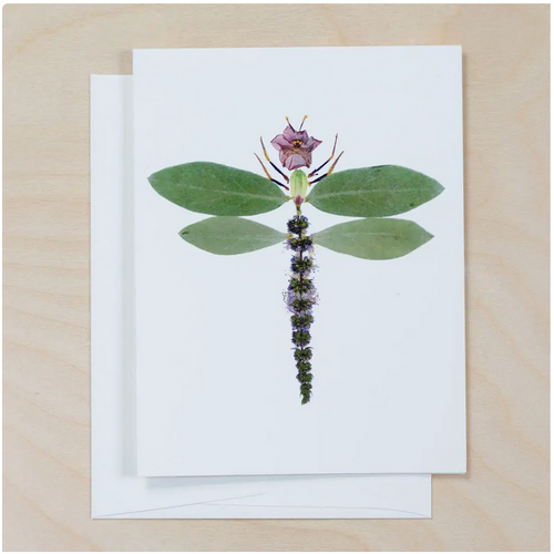  Petal People Press Dragonfly Card 