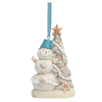 Beachy Snowman Ornament