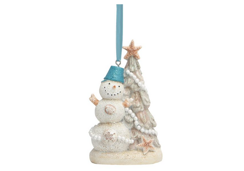  Cape Shore Beachy Snowman Ornament 