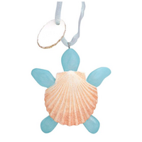 Shell & Seaglass Turtle Ornament
