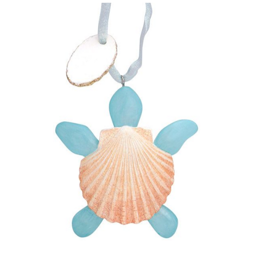  Cape Shore Shell & Seaglass Turtle Ornament 