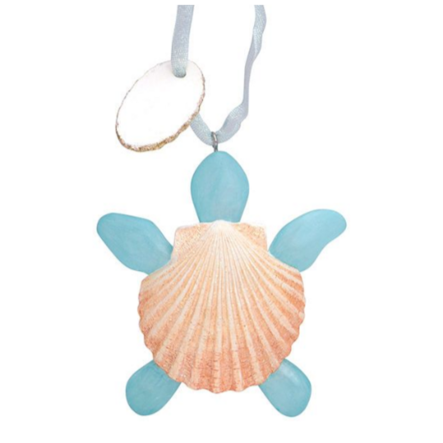 Shell & Seaglass Turtle Ornament