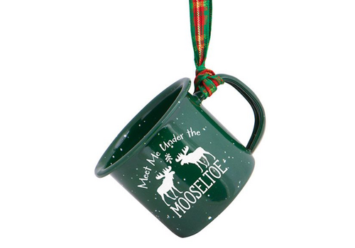  Cape Shore Mini Camp Mug Ornament Meet Me Under the Mooseltoe 