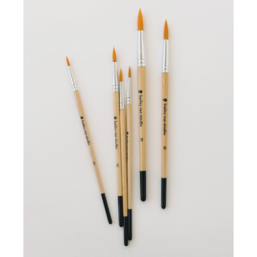 Round Tip Watercolor Brush Set 6 Piece