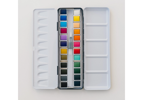  Bailey Rae Studio 24 Color Watercolor Paint Palette 