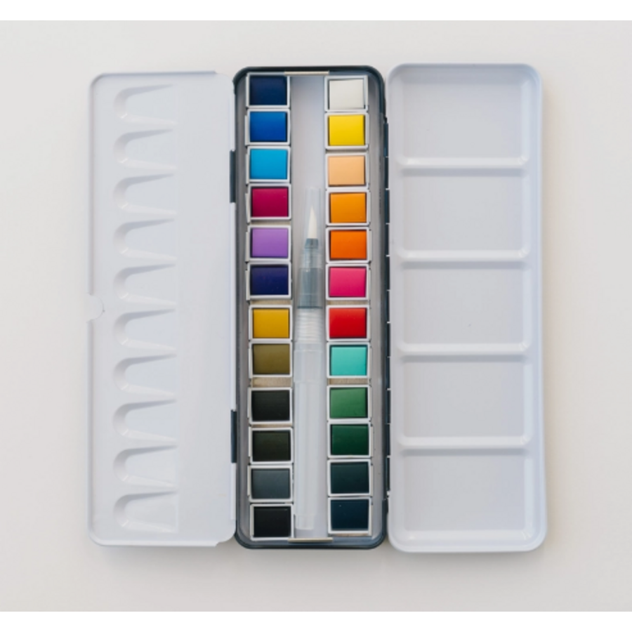 24 Color Watercolor Paint Palette