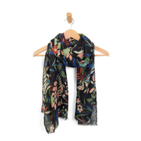 Black Wild Meadow Scarf