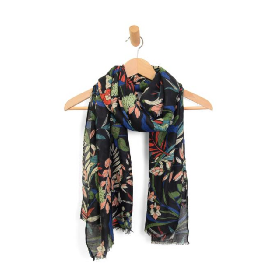 Black Wild Meadow Scarf