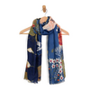 Joy Accessories Navy Scattered Blooms Scarf