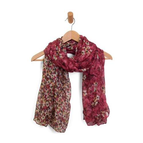  Joy Accessories Magenta Falling Daisies Scarf 