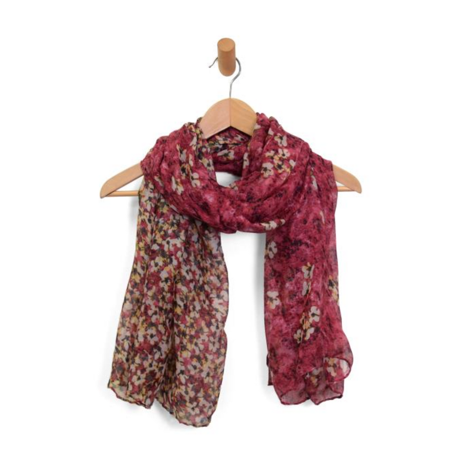 Magenta Falling Daisies Scarf