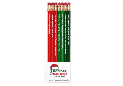  Snifty Holiday Dad Jokes Pencil Set 