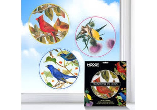Modgy Window Cling Set of 3 John J. Audubon   Modgy Window Cling Set of 3 John J. Audubon