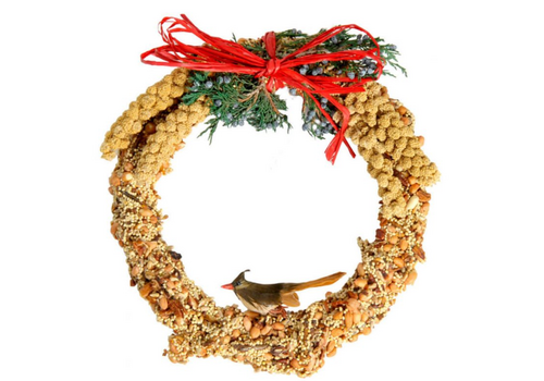  Mr Bird Rustic Bird Seed Wreath 10" 