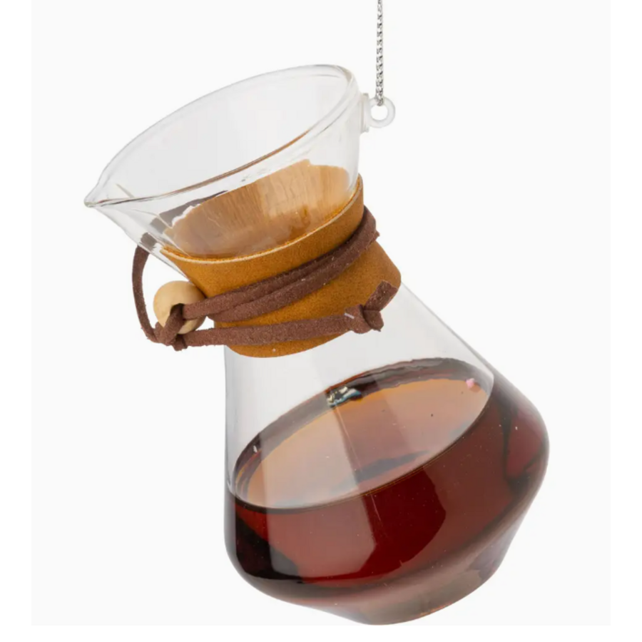 3.5" Glass Coffee Pot Ornament
