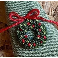 Wreath & Nuts Embroidered Hair Barrette