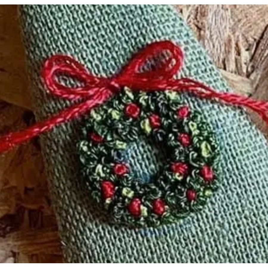 Wreath & Nuts Embroidered Hair Barrette