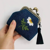 Quince Fables Daisy Embroidered Coin Purse Quince Fables Daisy Embroidered Coin Purse