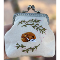 Fox Embroidered Coin Purse