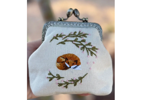  Quince Fables Fox Embroidered Coin Purse 