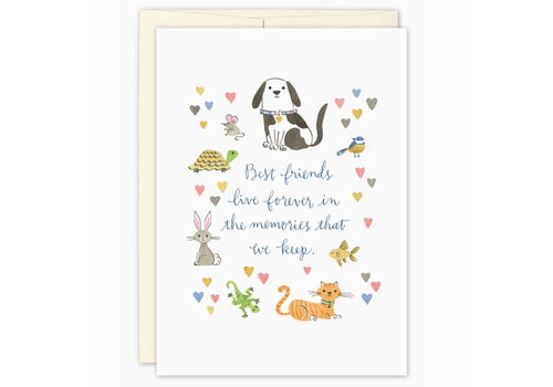  Biely & Shoaf Best Friends Live Forever Pet Sympathy Card 