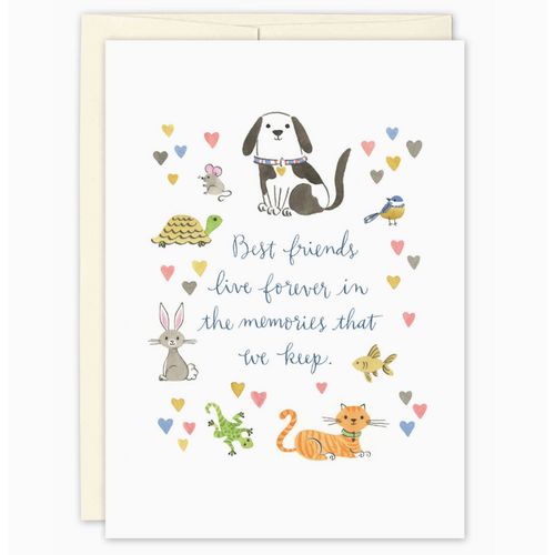  Biely & Shoaf Best Friends Live Forever Pet Sympathy Card 