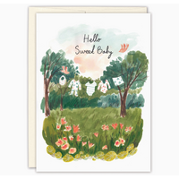 Clothesline Baby Card