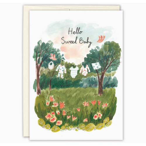  Biely & Shoaf Clothesline Baby Card 