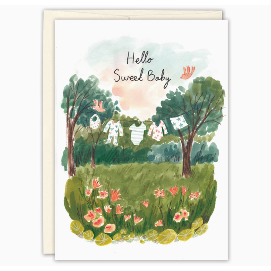 Clothesline Baby Card