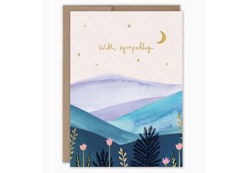  Biely & Shoaf Mountain Landscape Sympathy Card 