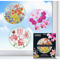 Window Cling Set of 3 Mixed Florals