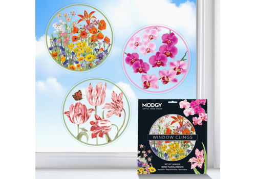  Modgy Window Cling Set of 3 Mixed Florals 